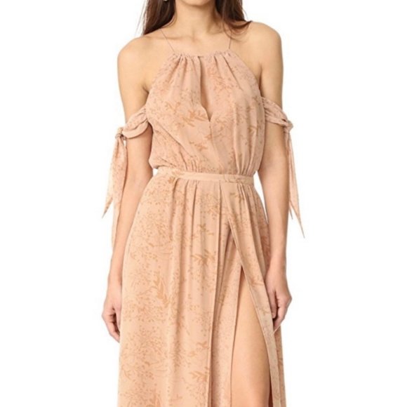 TJD Floral Flowy Goddess Halter Maxi Dress - Picture 2 of 8